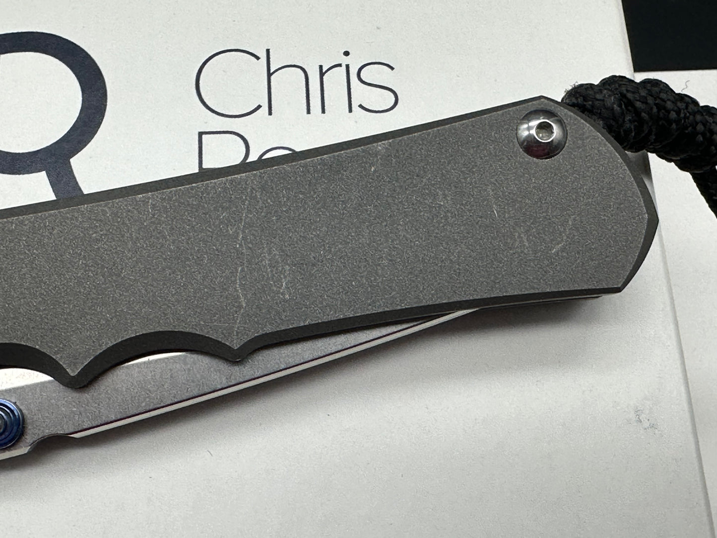 Chris Reeve Knives Large Inkosi Tanto Frame Lock Knife (3.5" Stonewash) CRK