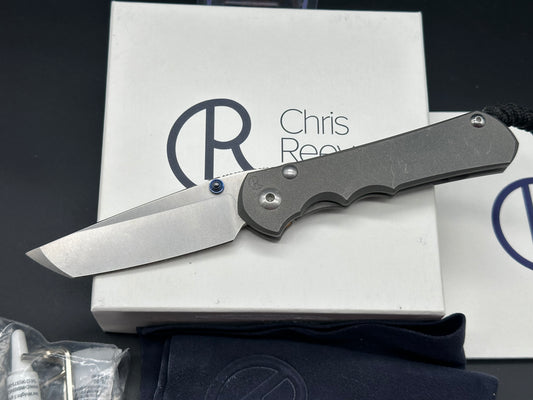 Chris Reeve Knives Large Inkosi Tanto Frame Lock Knife (3.5" Stonewash) CRK