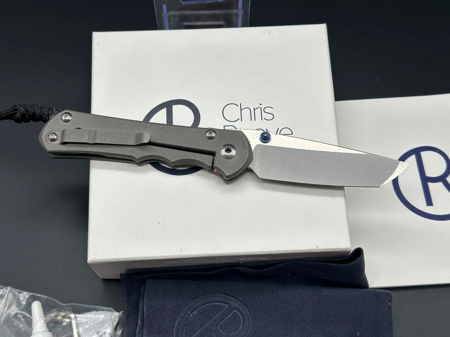 Chris Reeve Knives Large Inkosi Tanto Frame Lock Knife (3.5" Stonewash) CRK