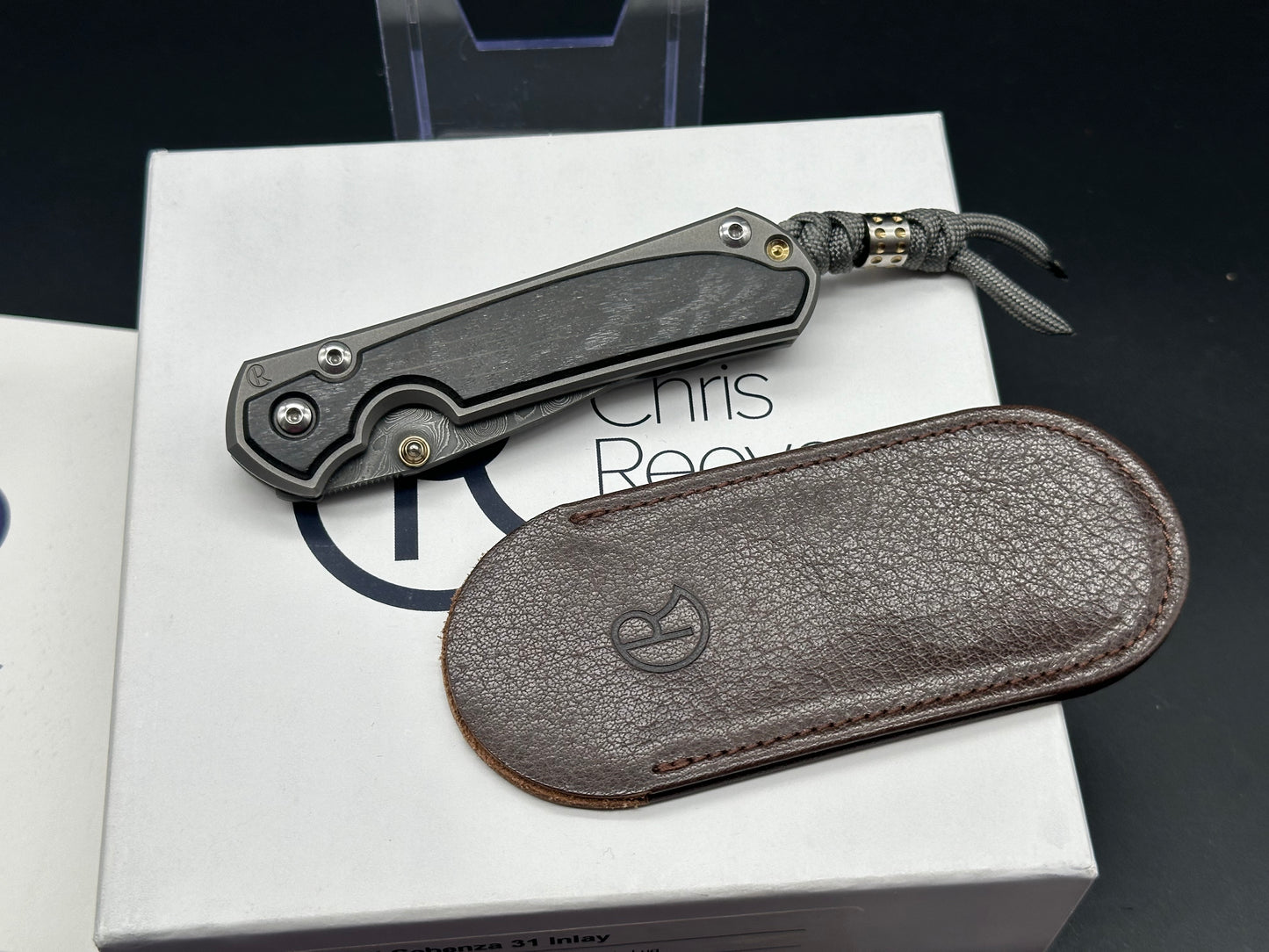 Chris Reeve Small Sebenza 31 Knife Bog Oak Knife Double Lug (2.94" Damascus)