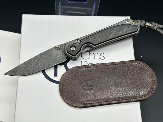 Chris Reeve Small Sebenza 31 Knife Bog Oak Knife Double Lug (2.94" Damascus)