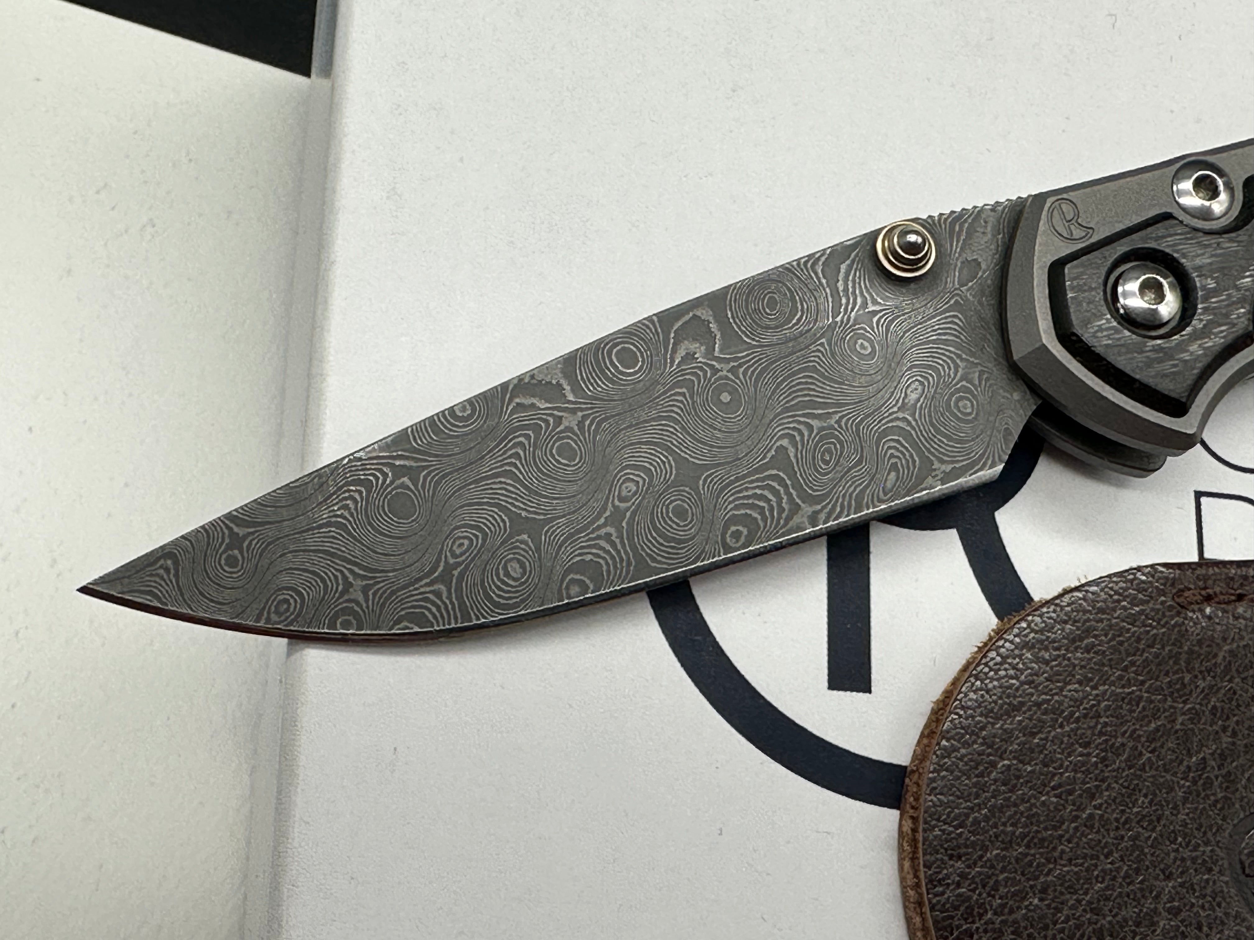 Chris Reeve Small Sebenza 31 Knife Bog Oak Knife Double Lug (2.94" Damascus)