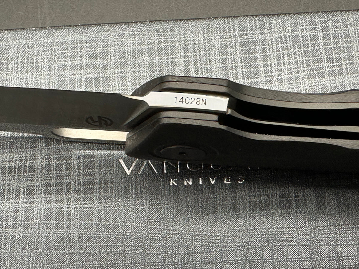 VANGUARD BREAKER G10 FOLDING KNIFE BLACK HANDLE 3.25" SATIN 14C28N STEEL