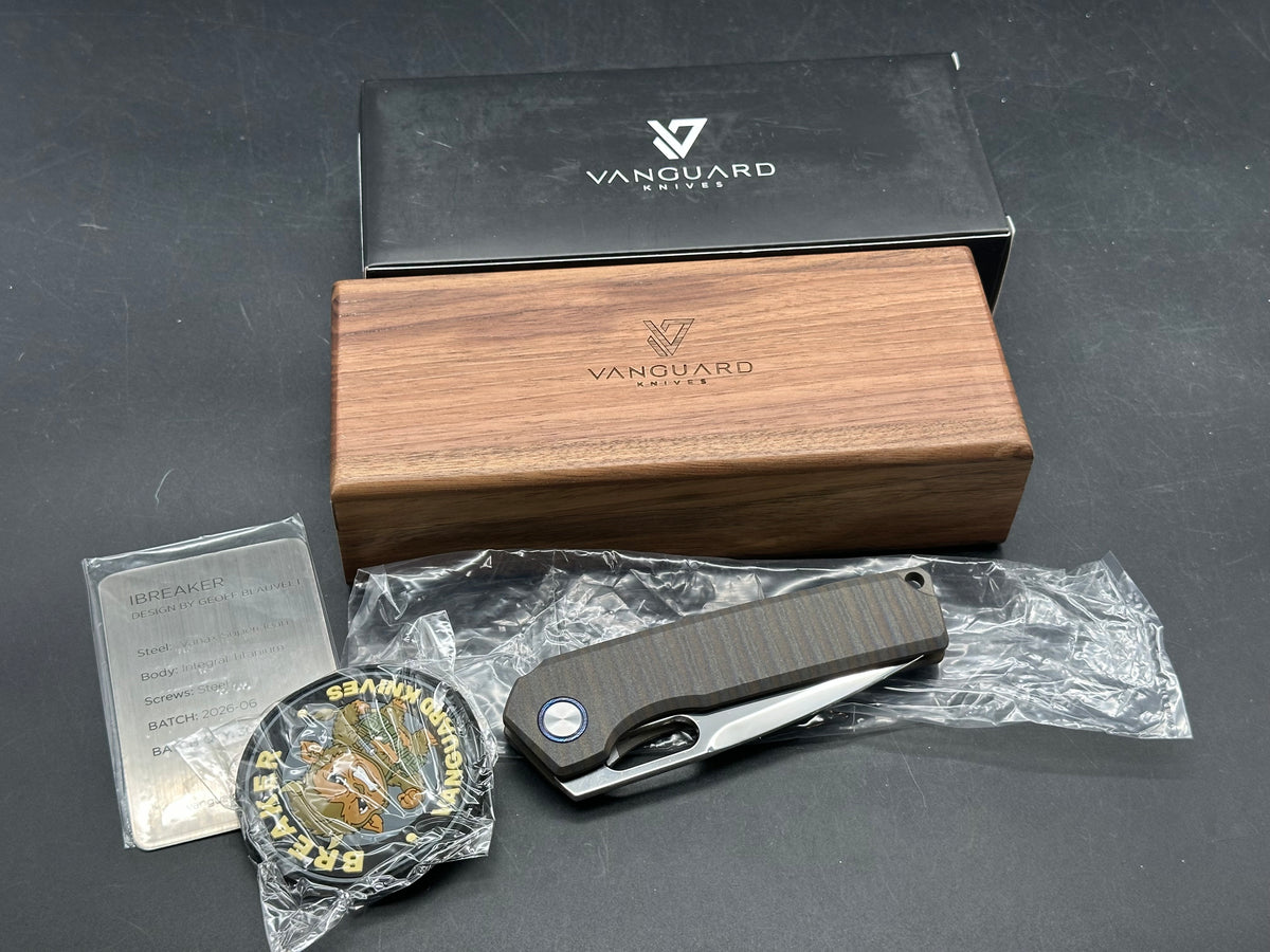 VANGUARD BREAKER INTEGRAL FLAME TITANIUM HANDLE SUPER-MIRROR VANAX BLADE