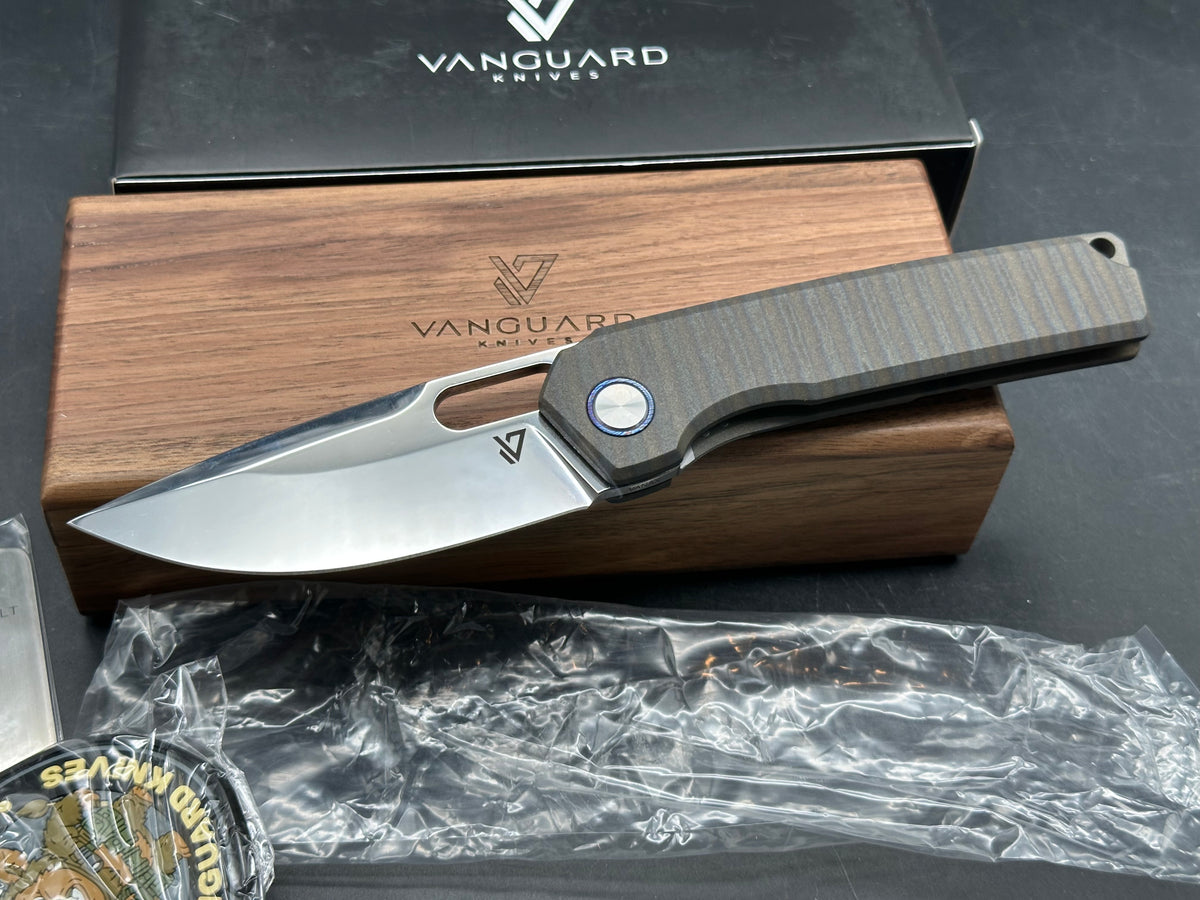 VANGUARD BREAKER INTEGRAL FLAME TITANIUM HANDLE SUPER-MIRROR VANAX BLADE