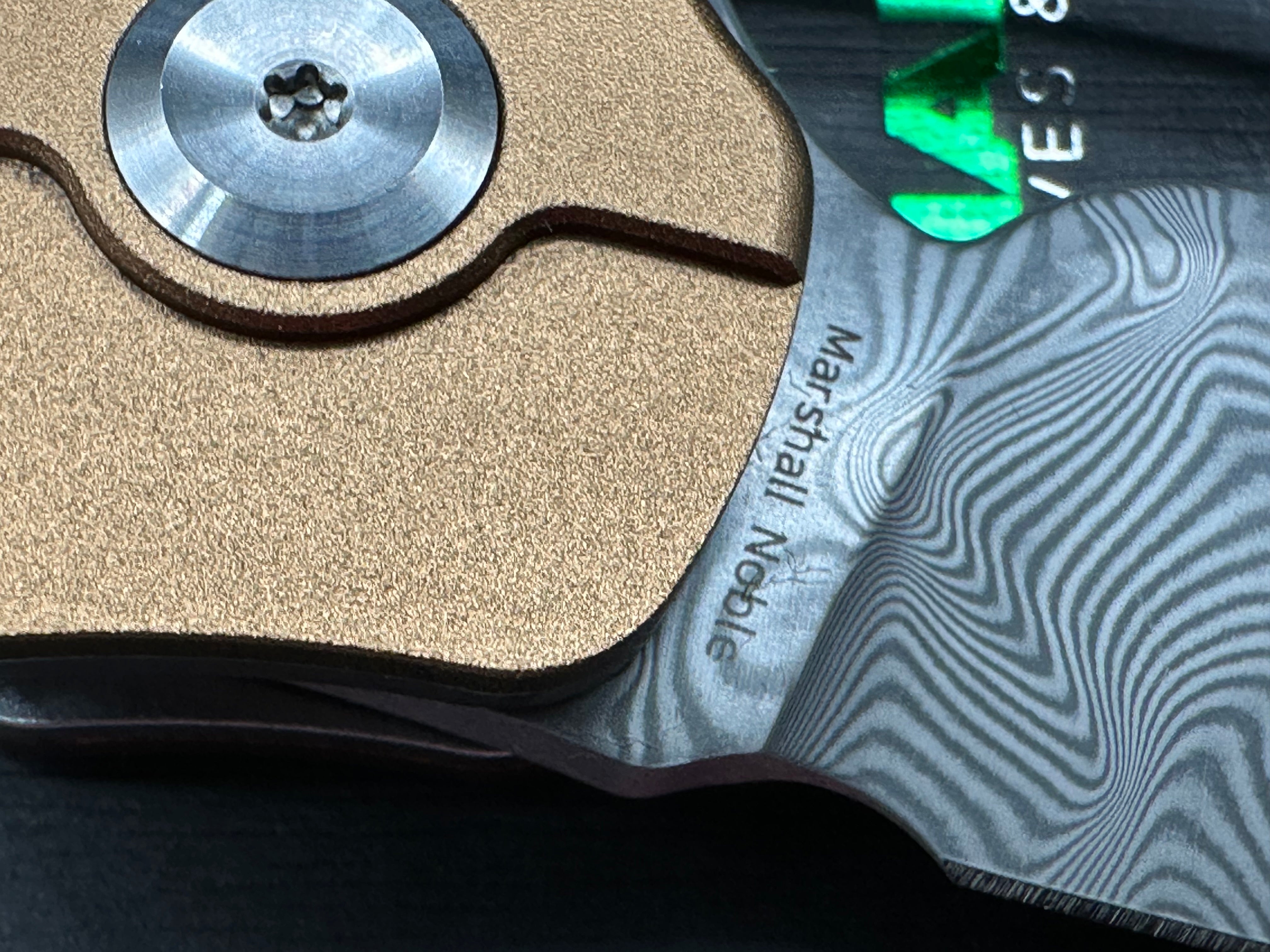 Tenable Goblin L Folding Knife | 3.08" Water Ripple Damascus Blade