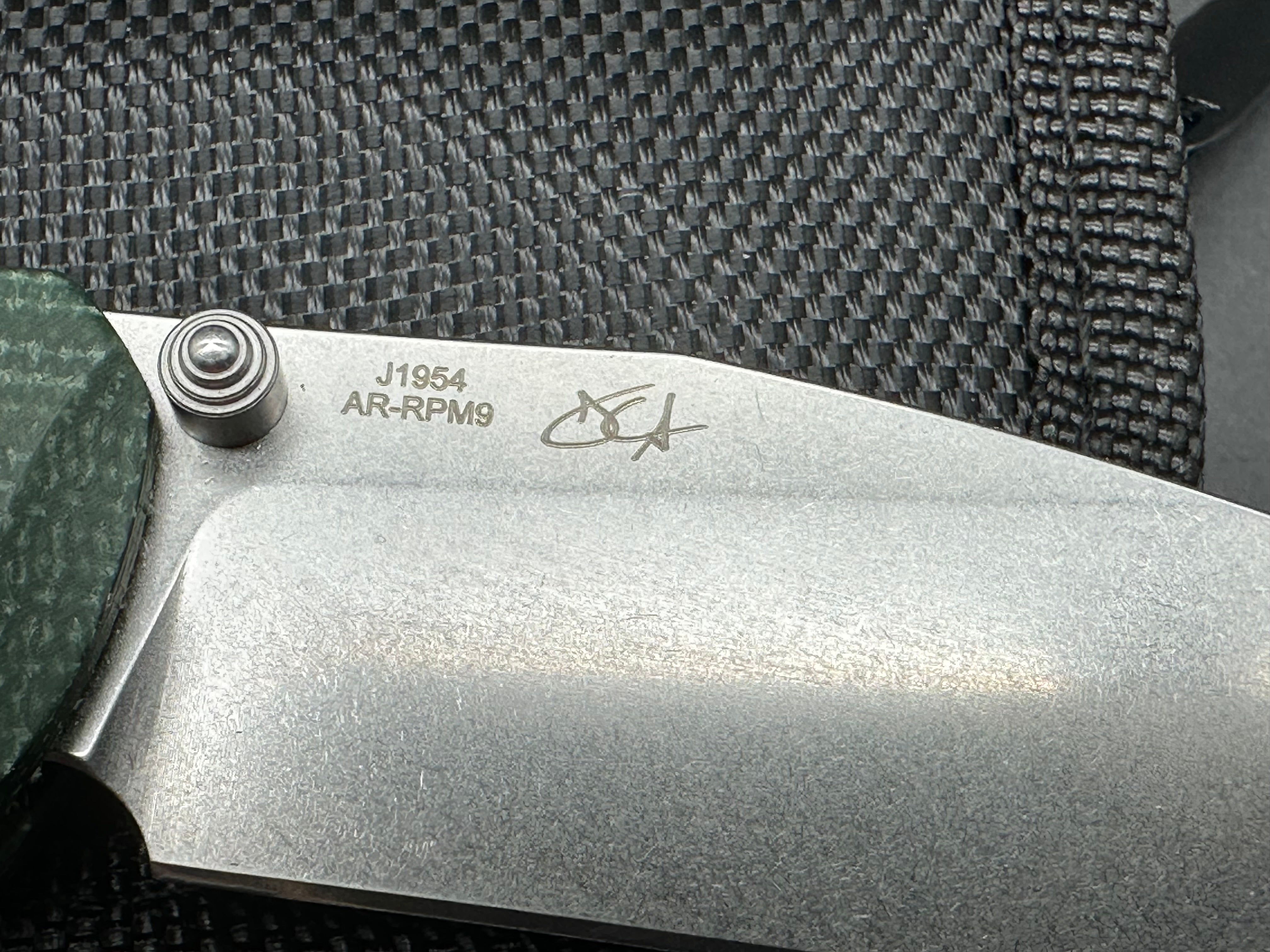 CJRB MAXIMAL GREEN MICARTA HANDLE AR-RPM9 DROP POINT