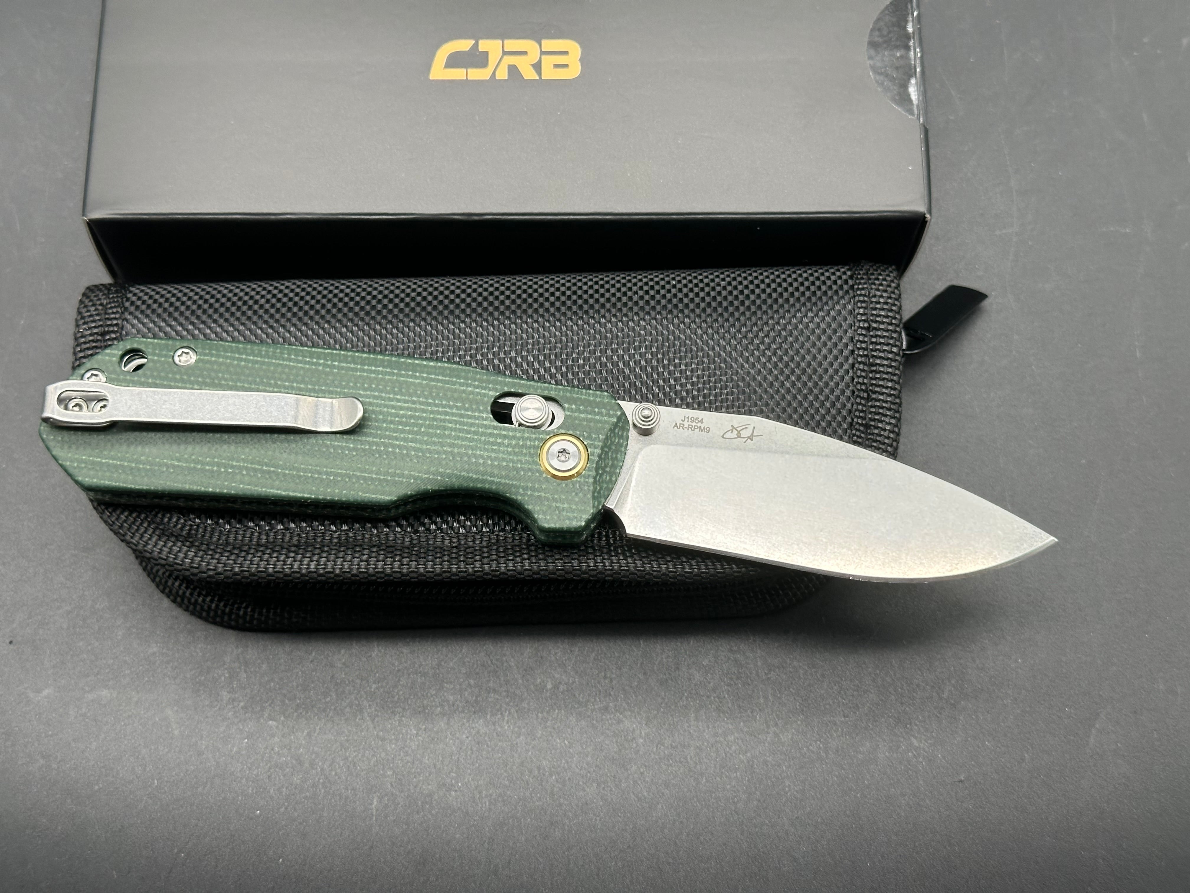 CJRB MAXIMAL GREEN MICARTA HANDLE AR-RPM9 DROP POINT