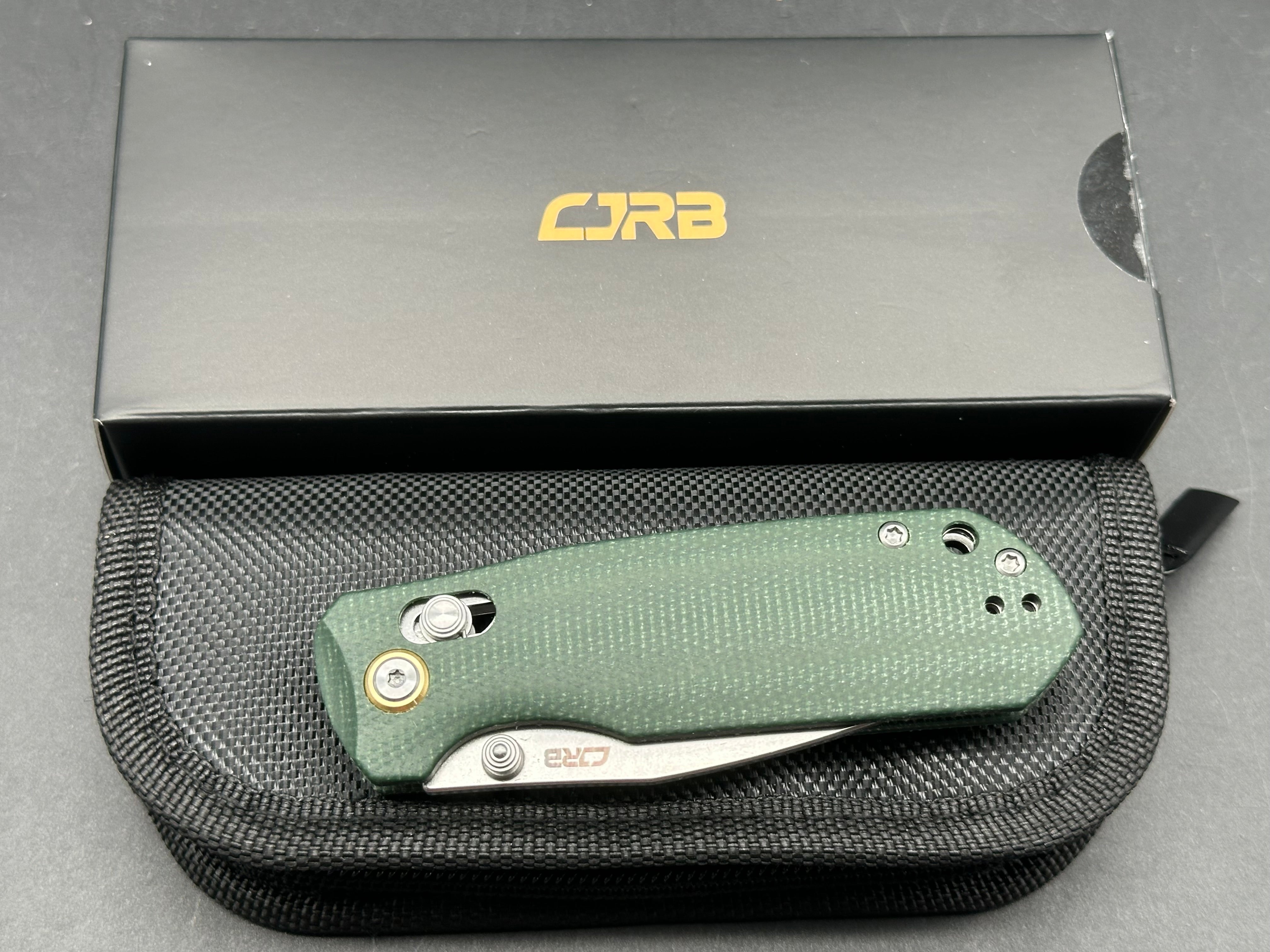 CJRB MAXIMAL GREEN MICARTA HANDLE AR-RPM9 DROP POINT