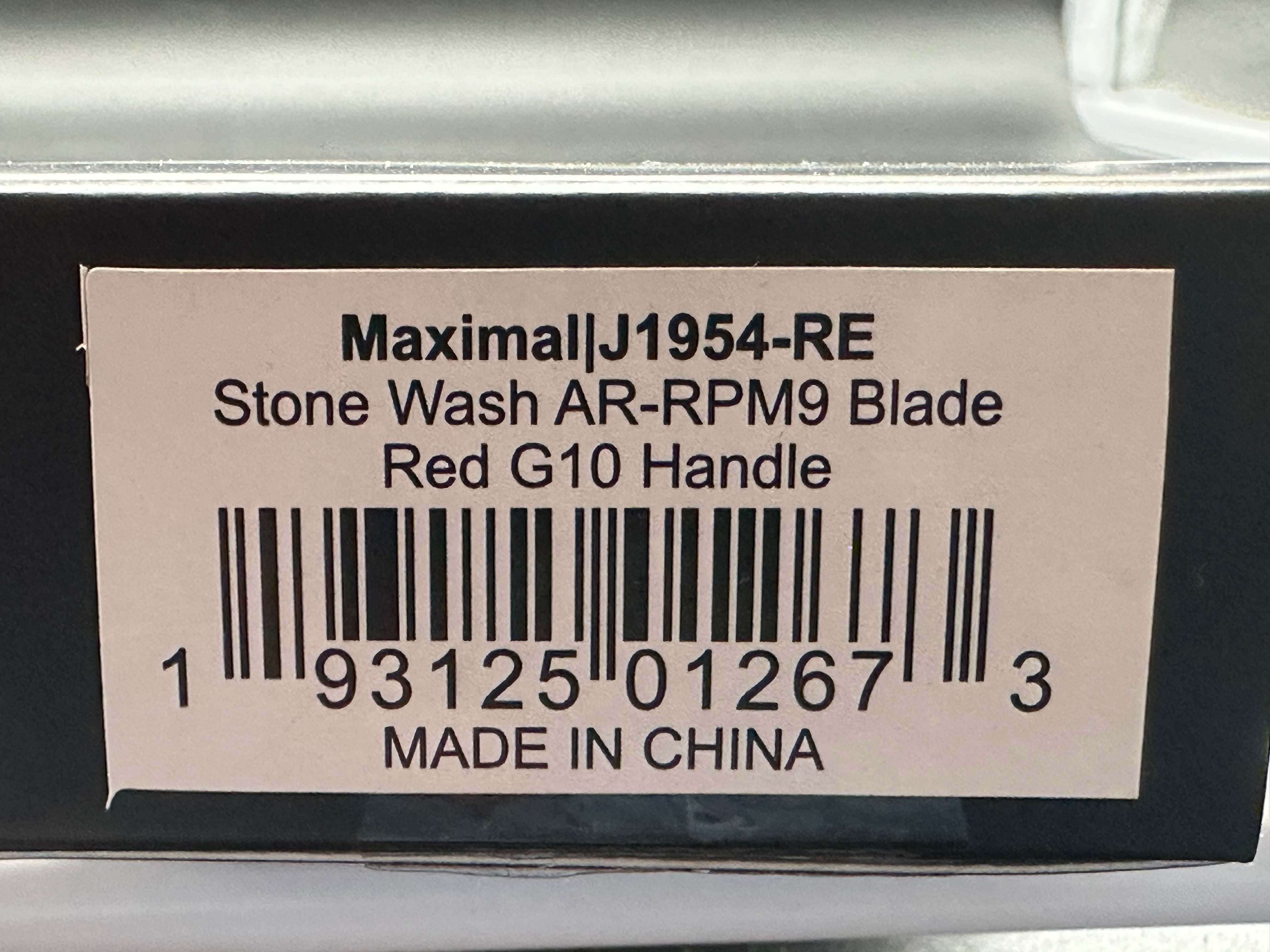CJRB MAXIMAL RED G10 HANDLE AR-RPM9 DROP POINT