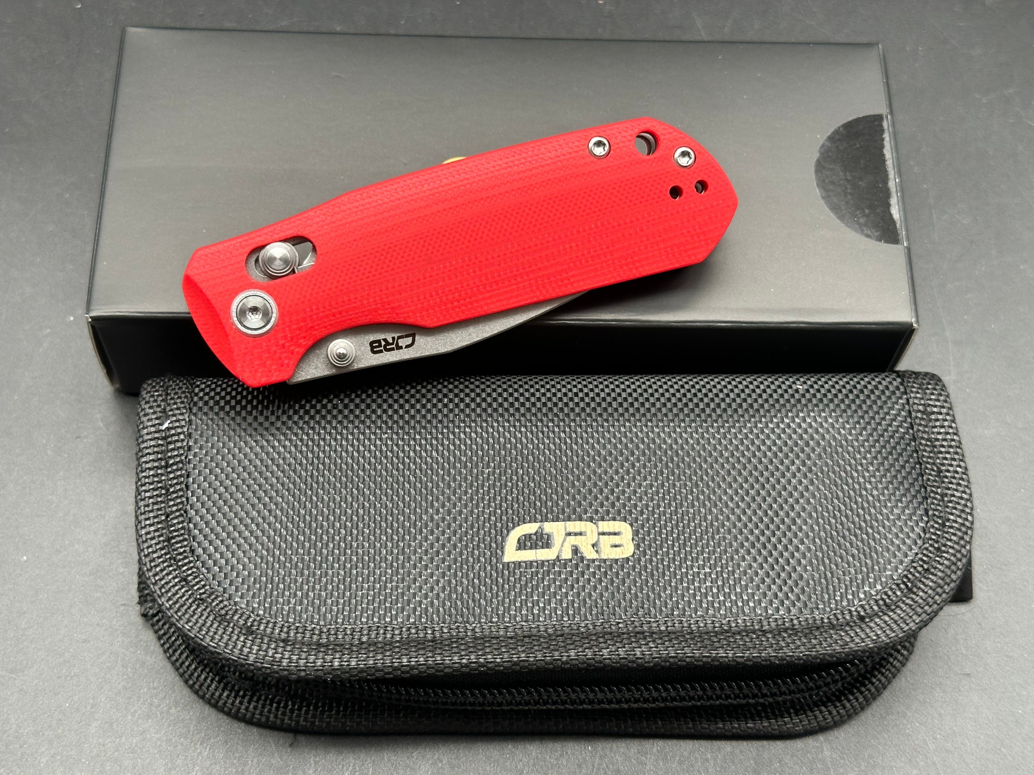CJRB MAXIMAL RED G10 HANDLE AR-RPM9 DROP POINT