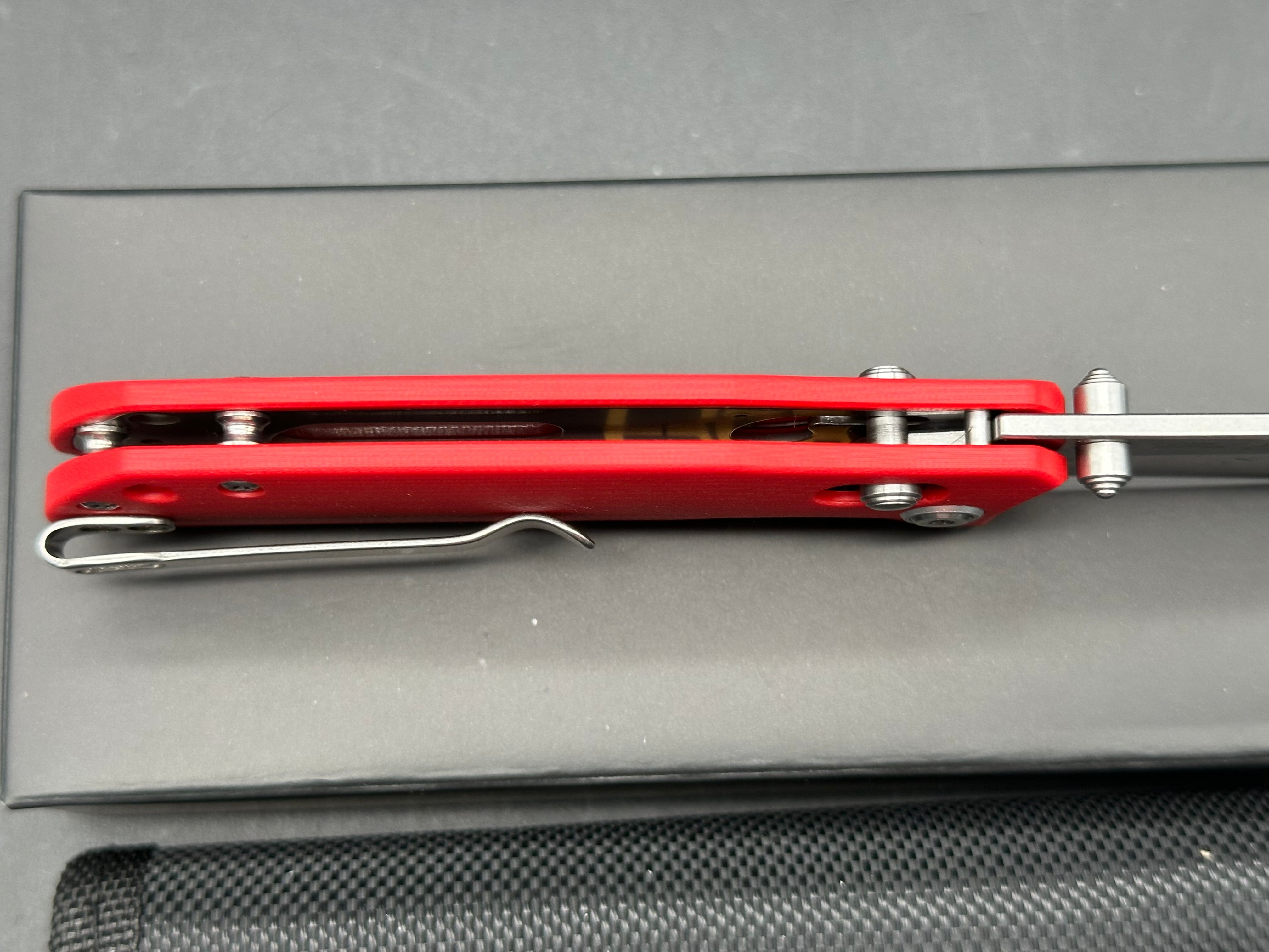 CJRB MAXIMAL RED G10 HANDLE AR-RPM9 DROP POINT