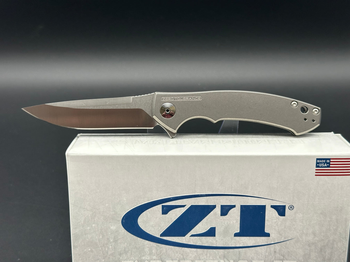 Zero Tolerance Sinkevich 0450 Flipper Titanium Knife (3.25" SW/Satin)