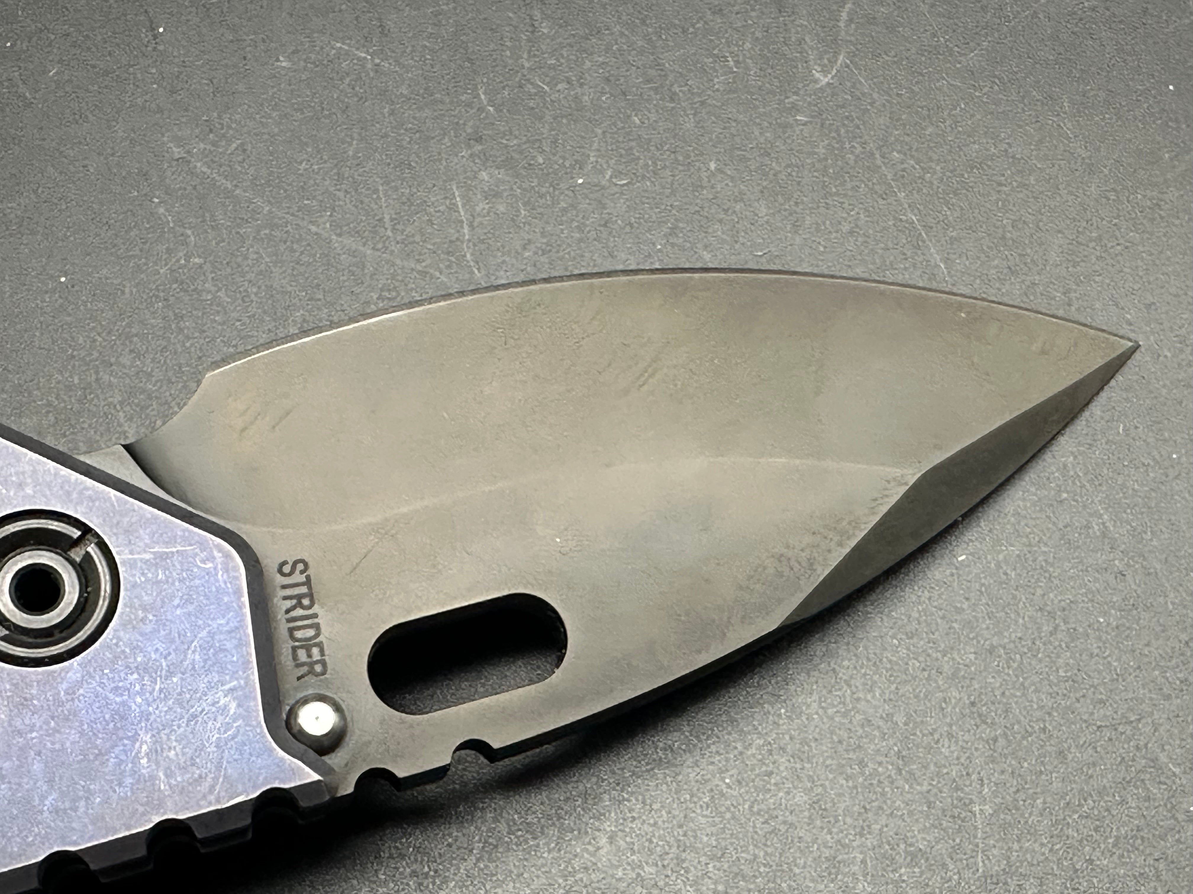 Strider .75 AR  blue titanium handle S45VN blade