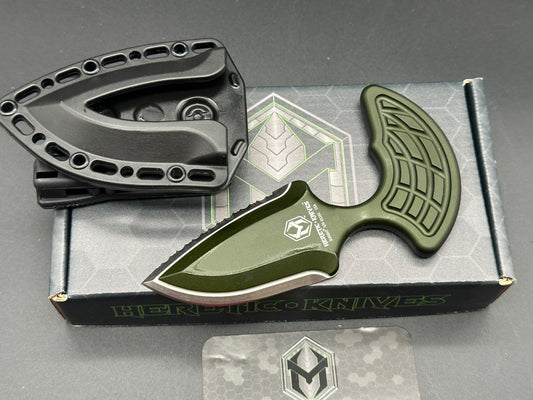 Heretic Sleight Push Dagger - Green Alum. (2.8" CPM-20CV) H050-5A-GRN