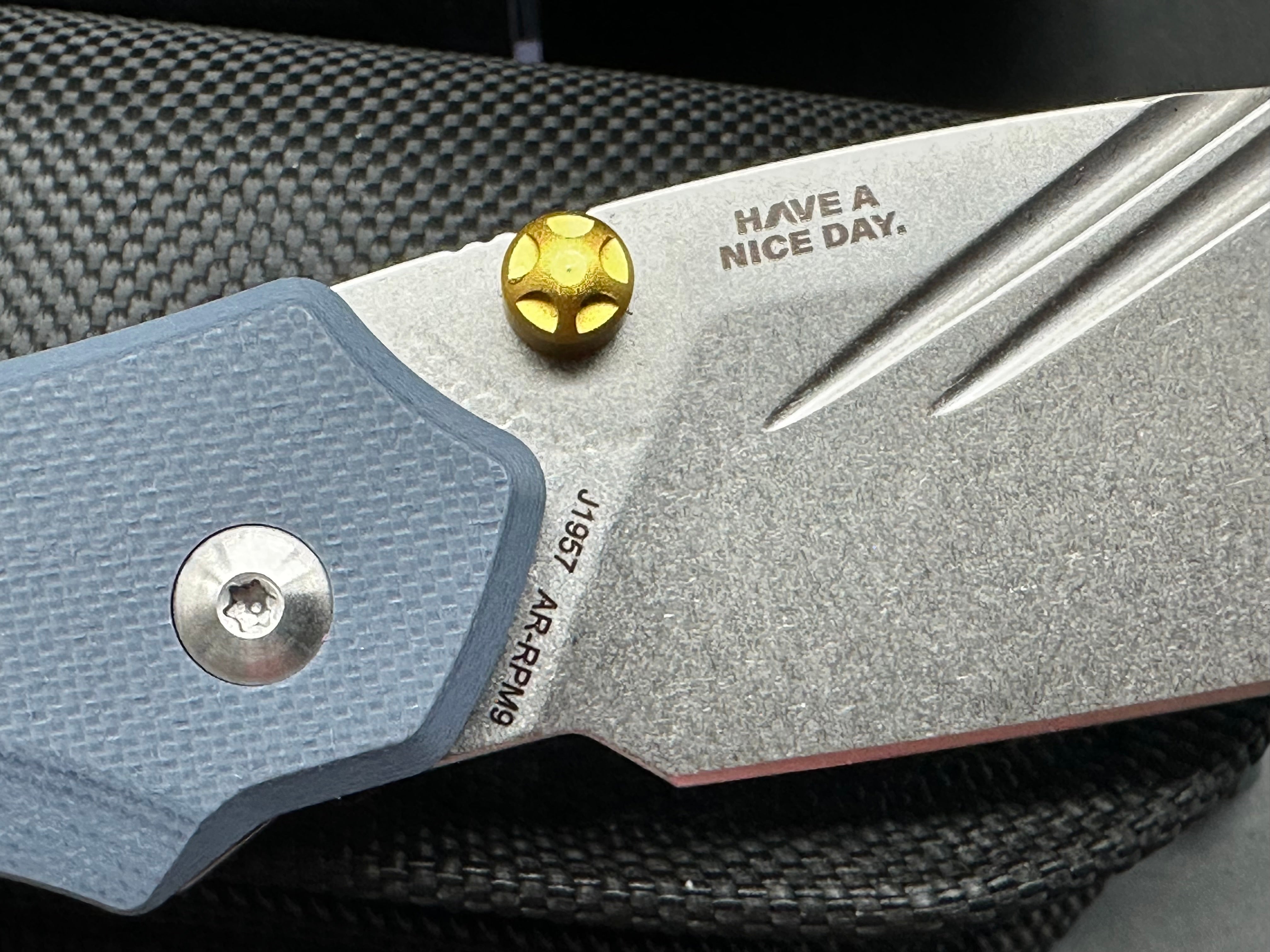 CJRB FUGLY GRAY G10 HANDLE AR-RPM9 WHARNCLIFFE PLAIN EDGE
