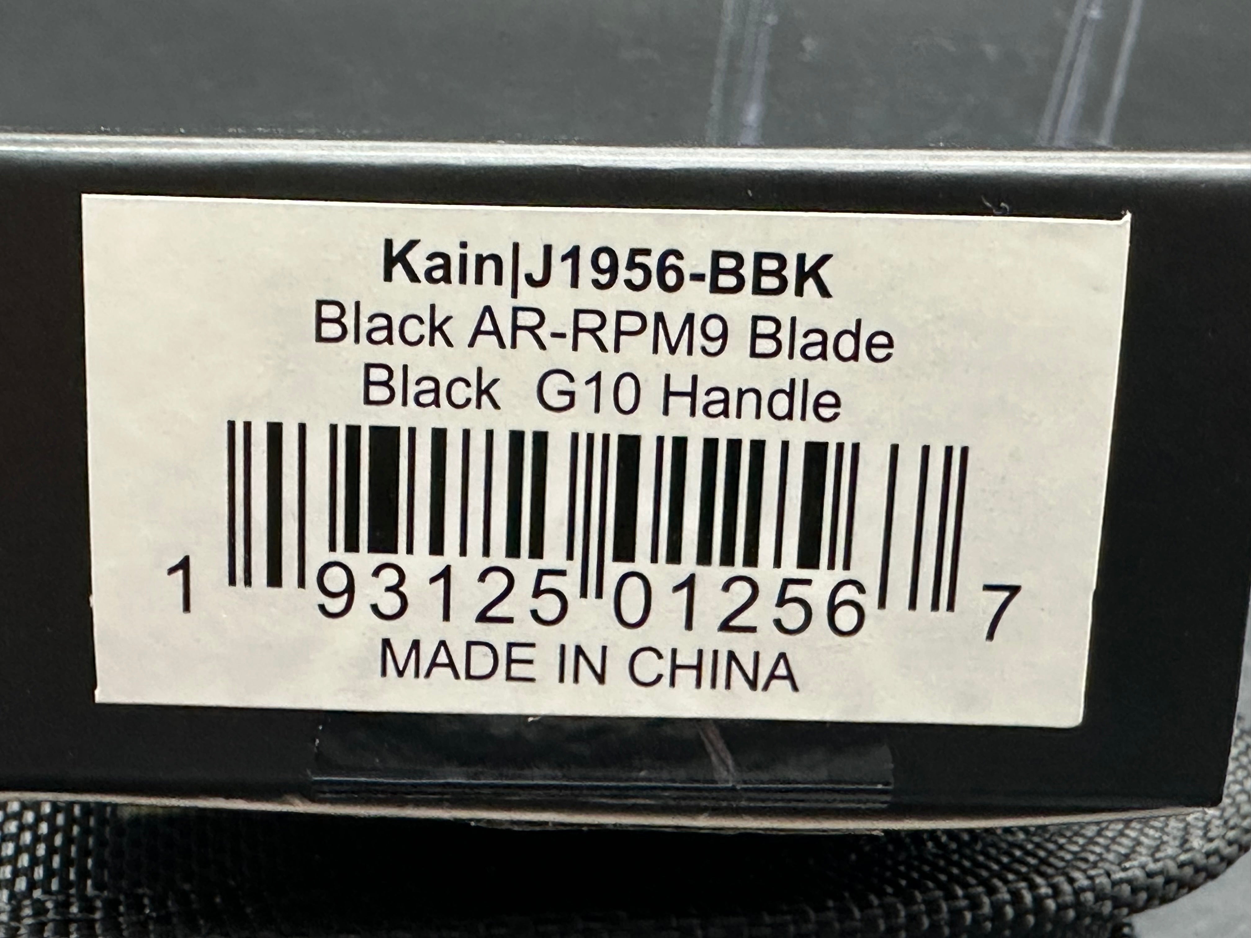 CJRB KAIN BLACK G10/ALUMINUM HANDLE AR-RPM9 DROP POINT