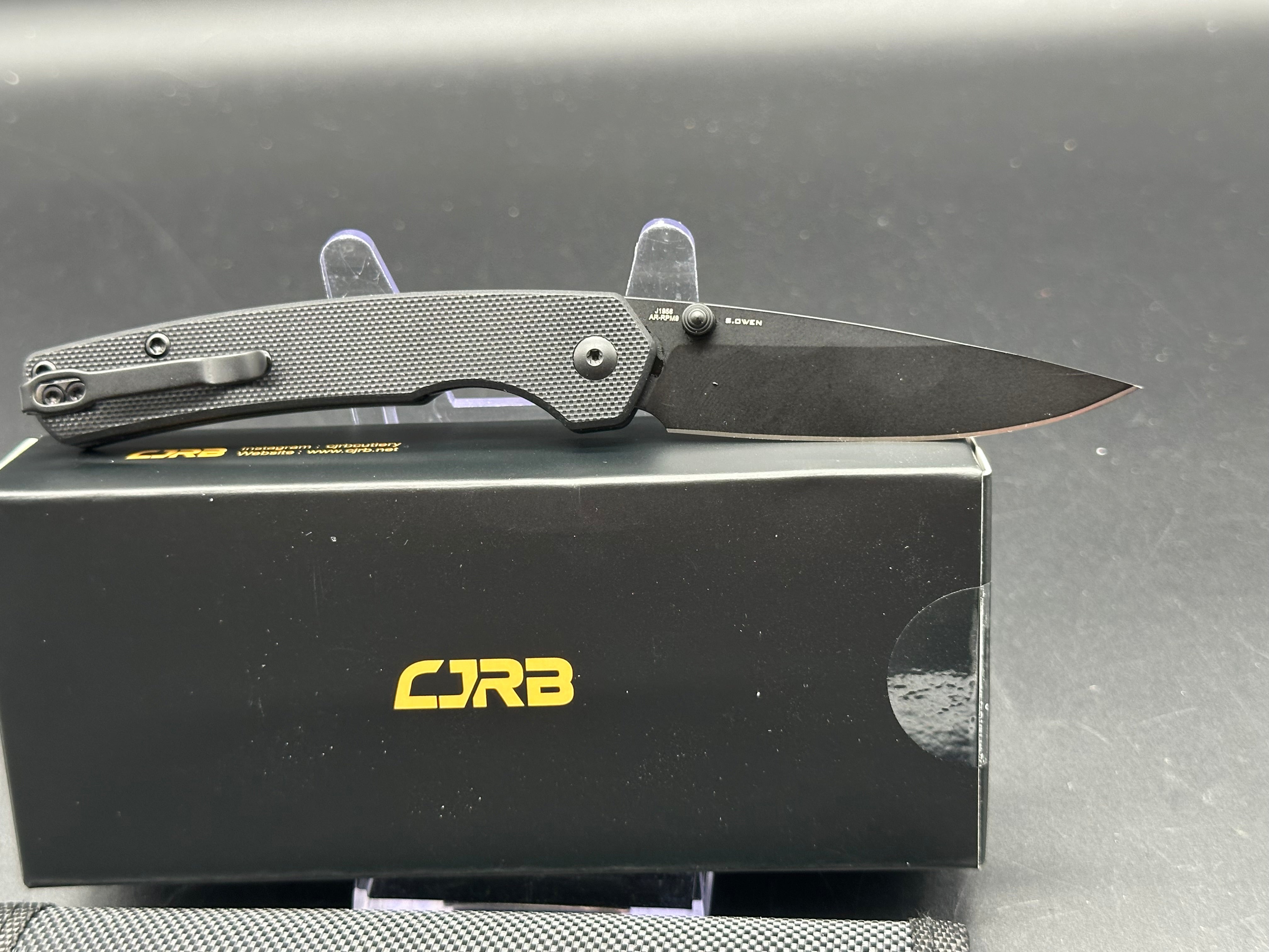 CJRB KAIN BLACK G10/ALUMINUM HANDLE AR-RPM9 DROP POINT