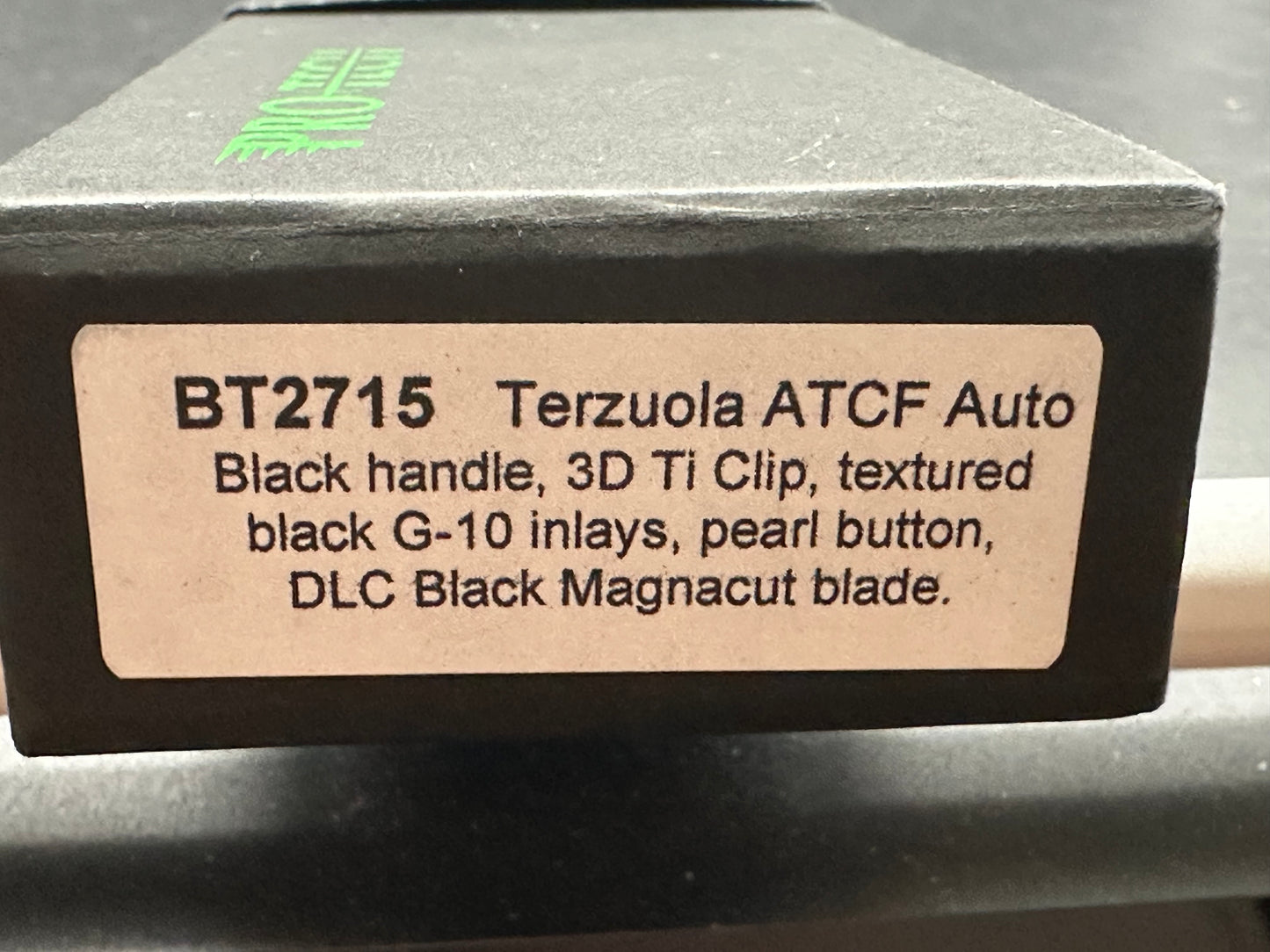 ProTech Terzuola ATCF MagnaCut Automatic Knife Black G-10 (3.5" DLC)