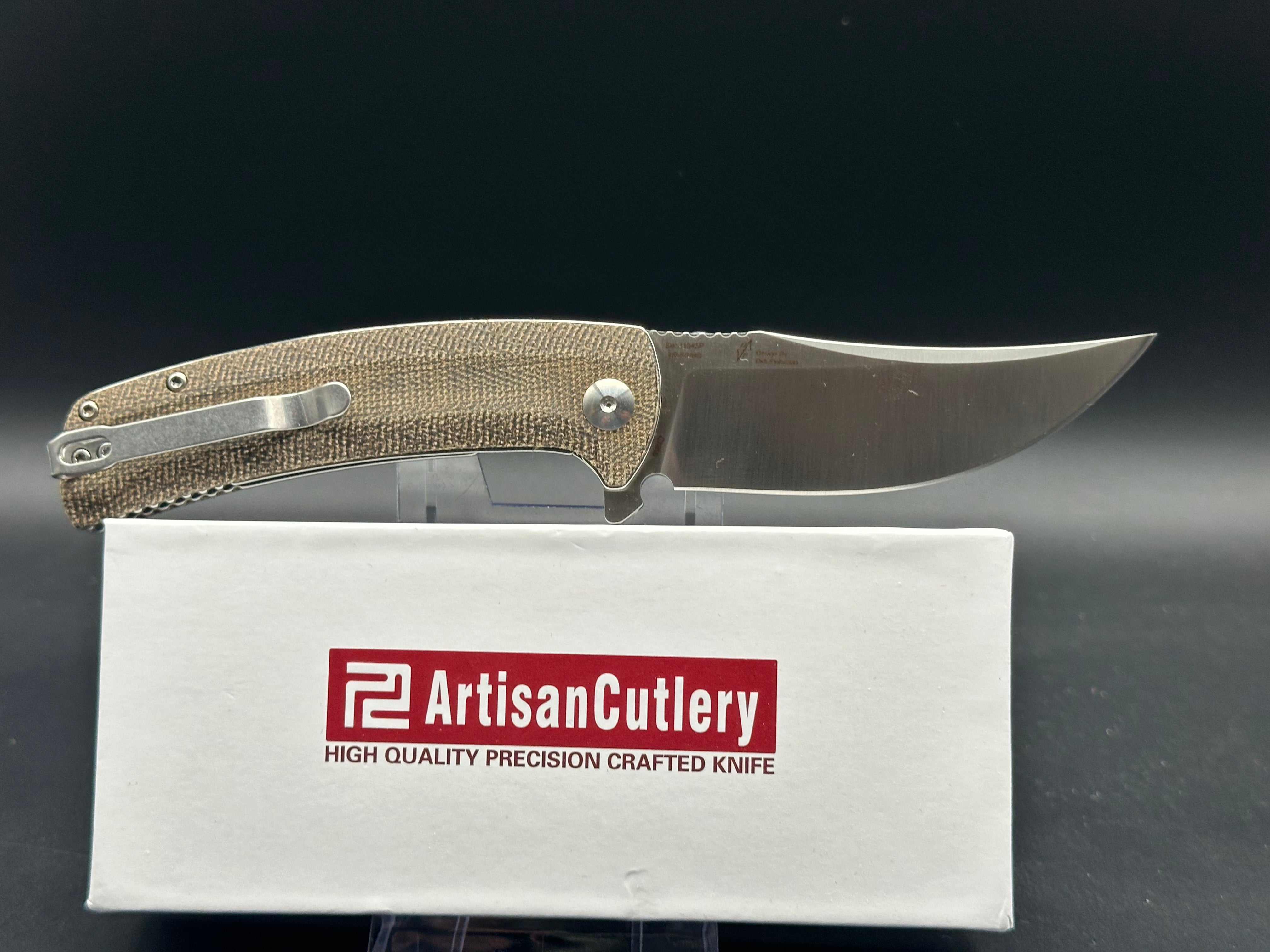 Artisan Cutlery Arroyo Liner Lock Knife OD Green Micarta