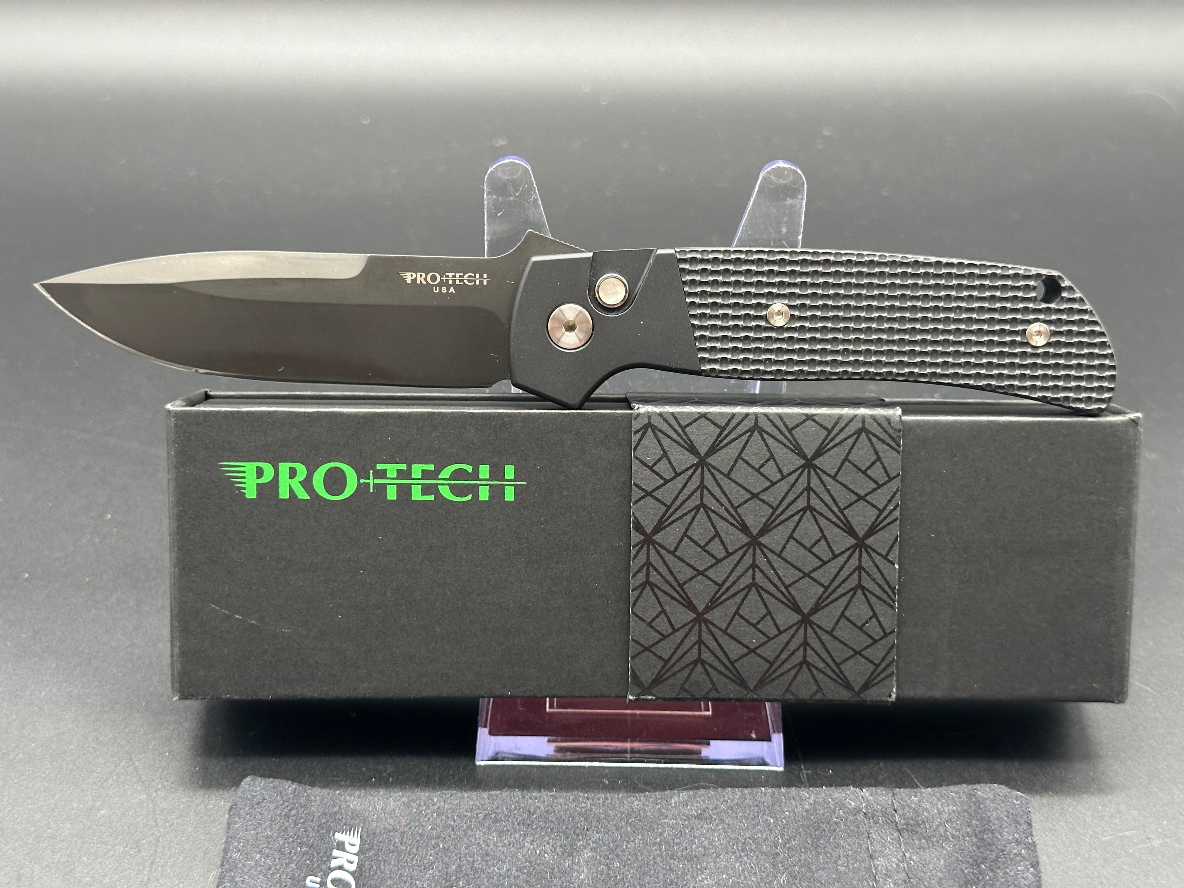 ProTech Terzuola ATCF MagnaCut Automatic Knife Black G-10 (3.5" DLC)