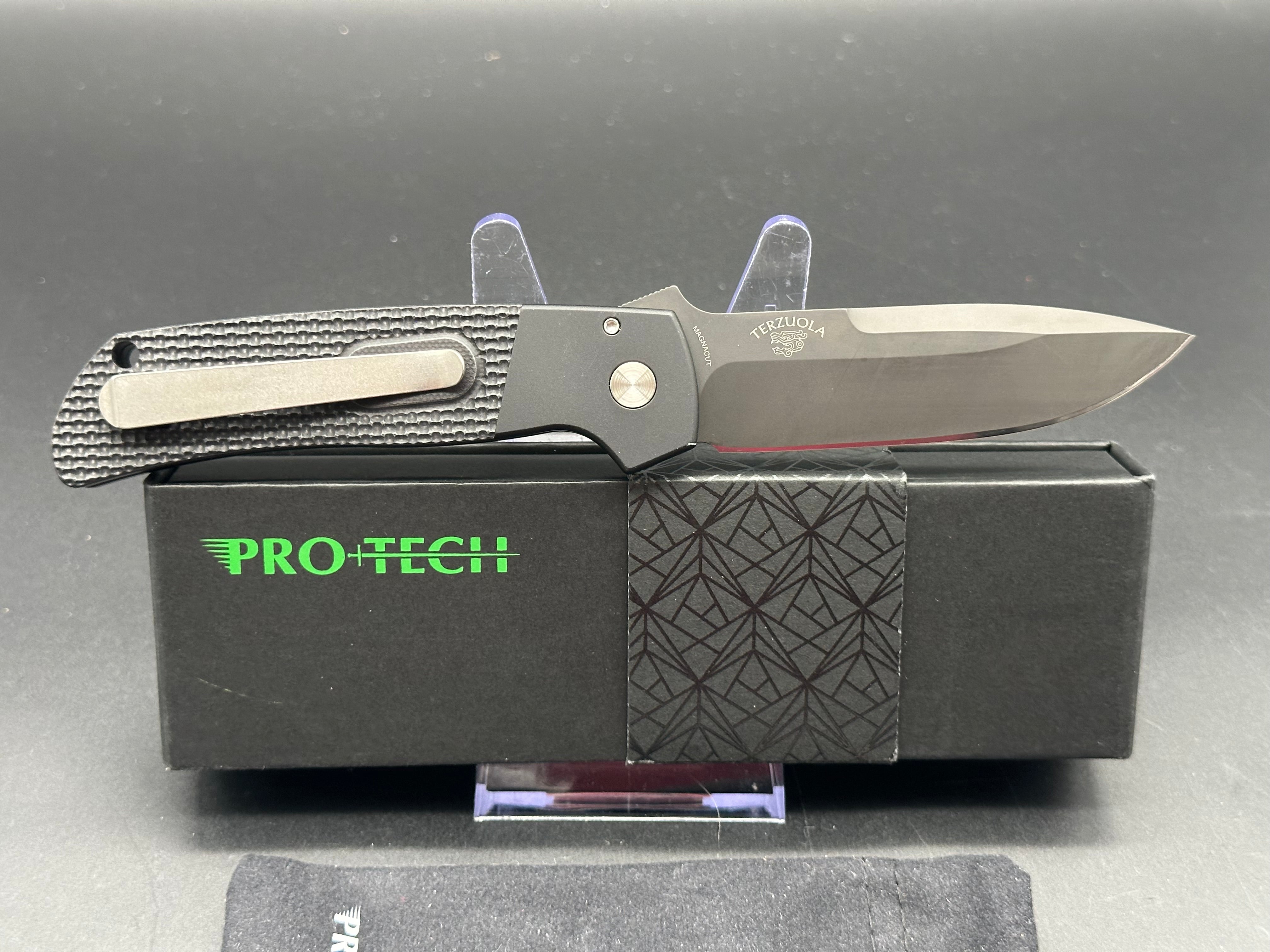 ProTech Terzuola ATCF MagnaCut Automatic Knife Black G-10 (3.5" DLC)