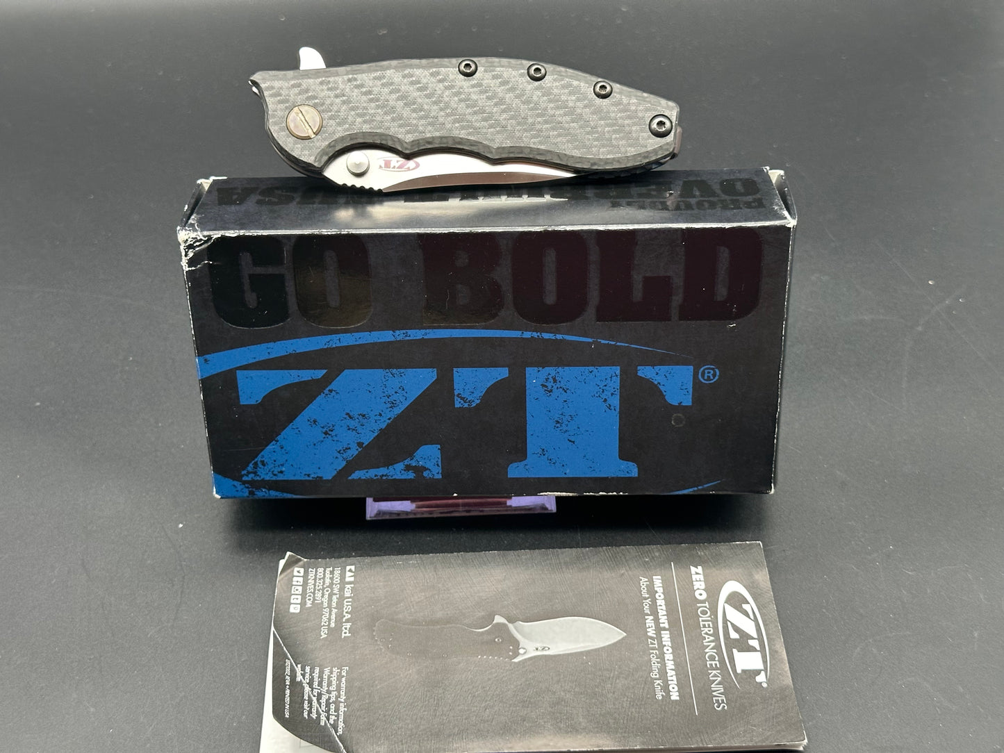 Zero Tolerance Hinderer 0562CF Knife Carbon Fiber (3.5" Satin)