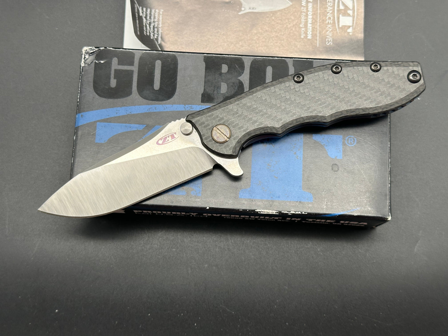 Zero Tolerance Hinderer 0562CF Knife Carbon Fiber (3.5" Satin)