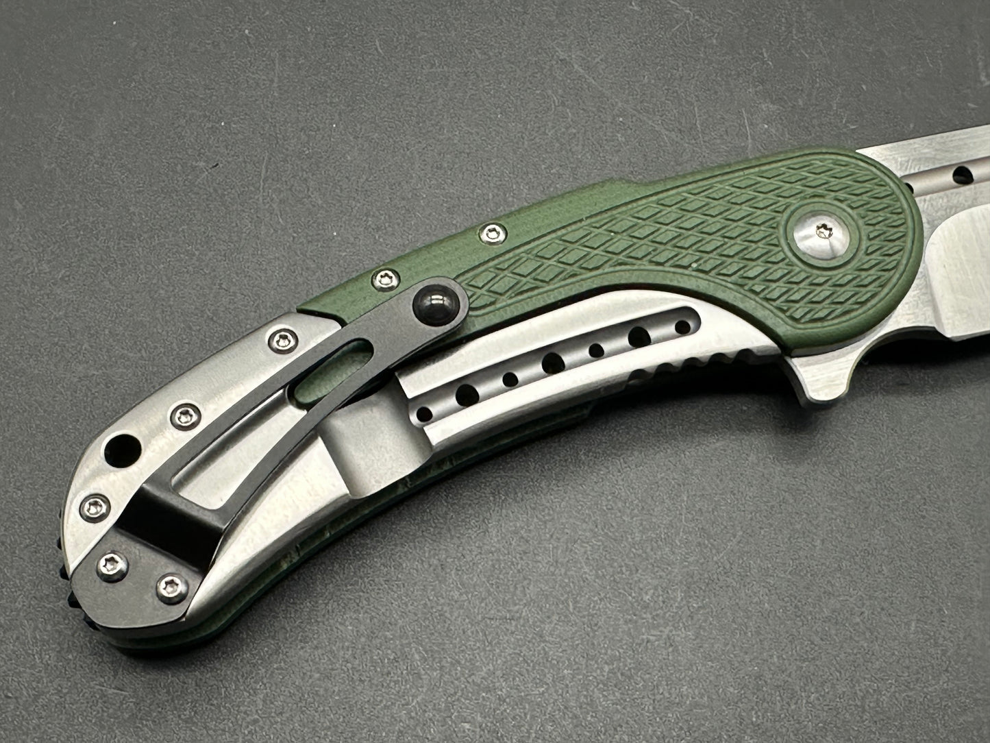 Begg Knives Bodega Frame Lock Knife OD Green G-10