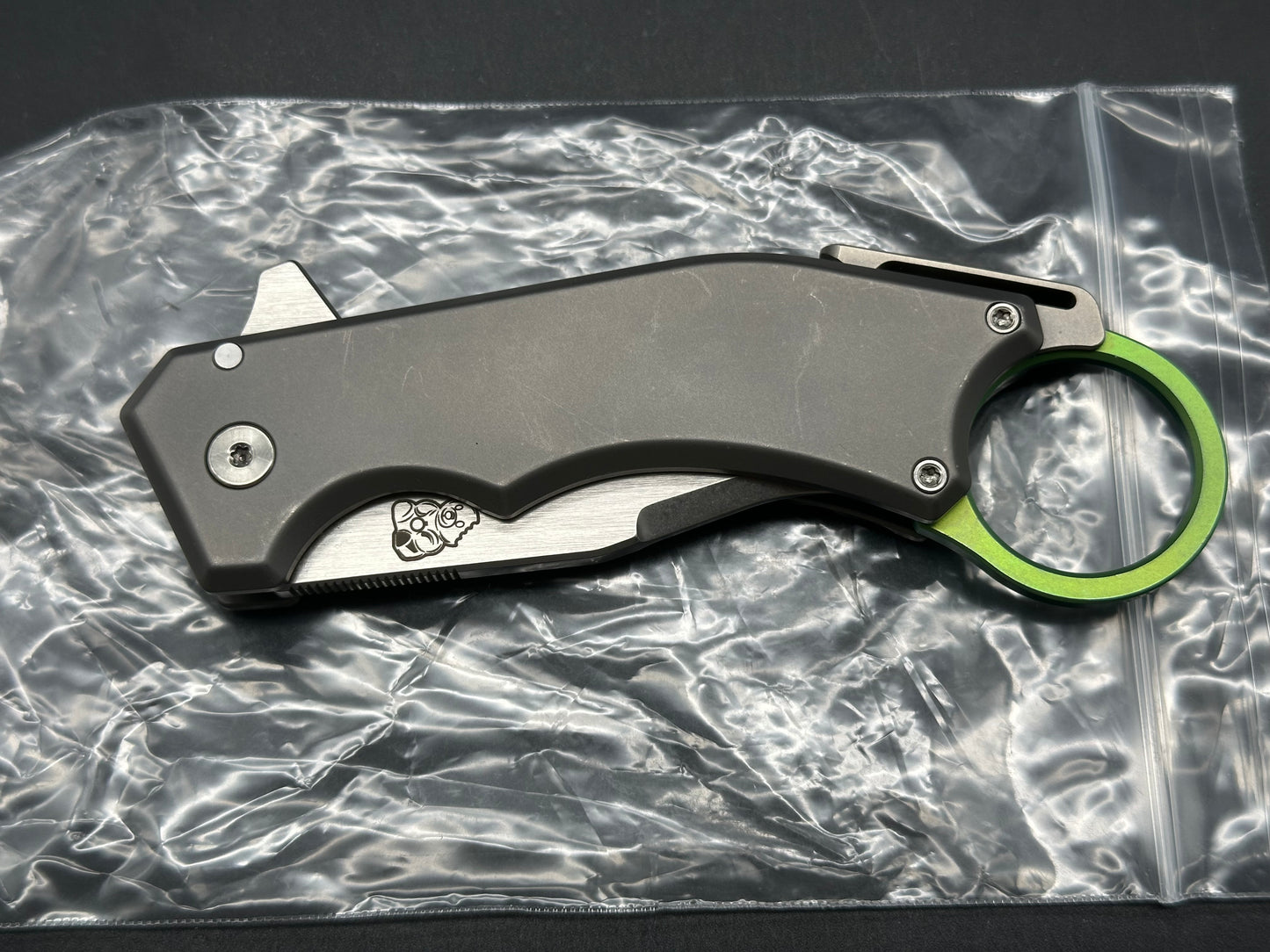 Mechforce x Jon Graham Ringed Rhino 2.5" Framelock Flipper / Titanium / Satin M390