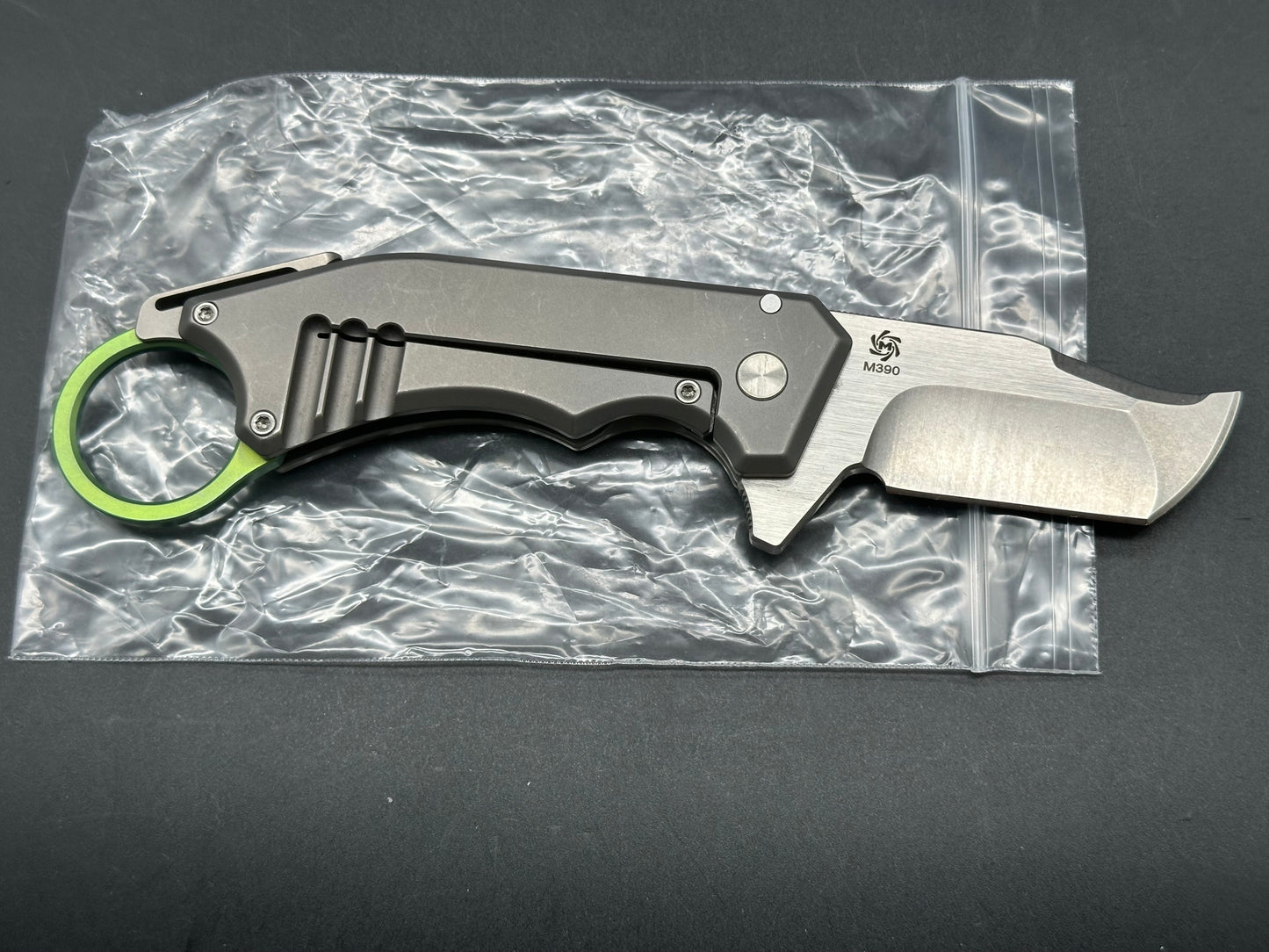 Mechforce x Jon Graham Ringed Rhino 2.5" Framelock Flipper / Titanium / Satin M390