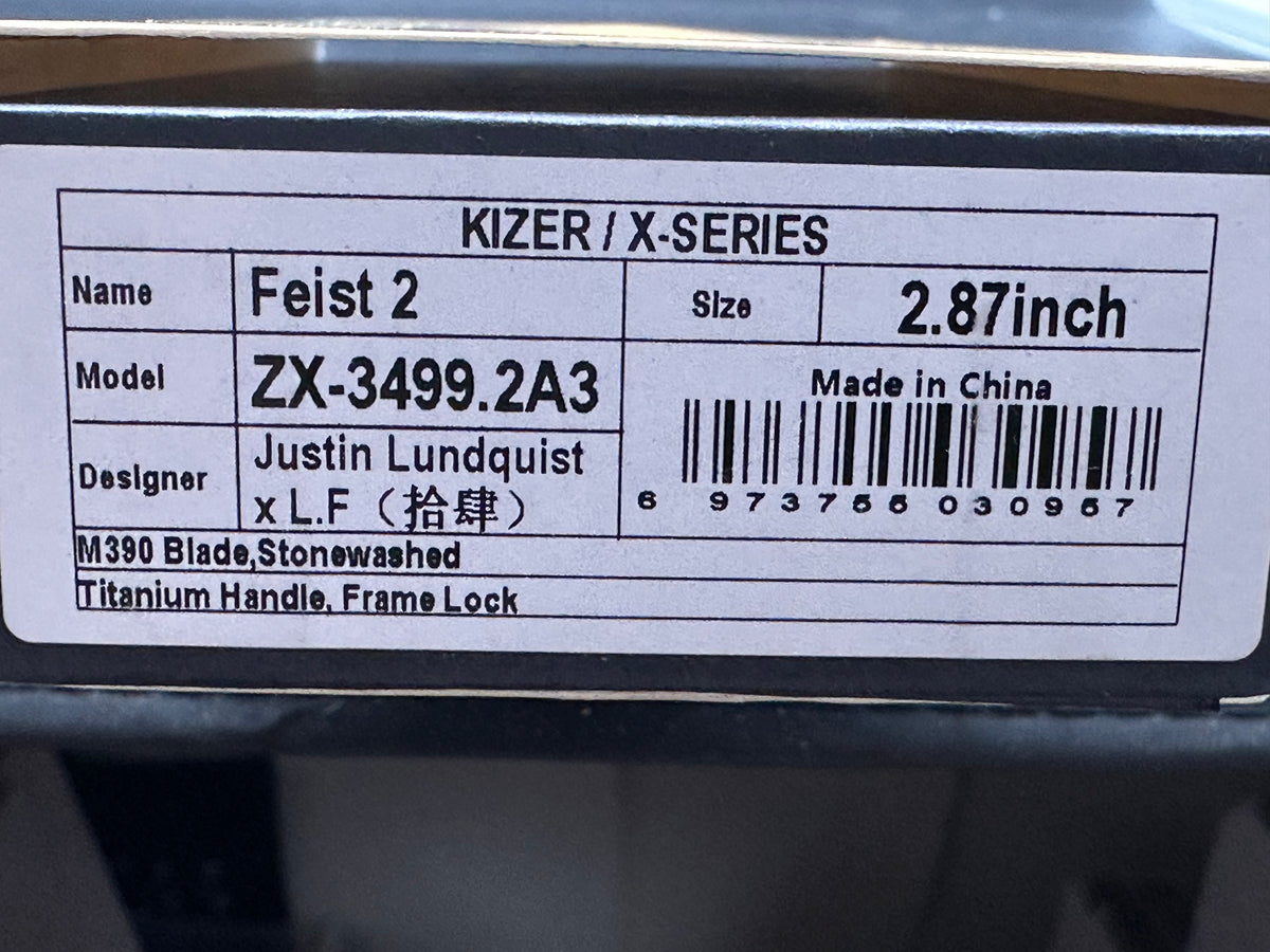 Kizer Feist 2 Hawkbill 6.5' overall M390 blade